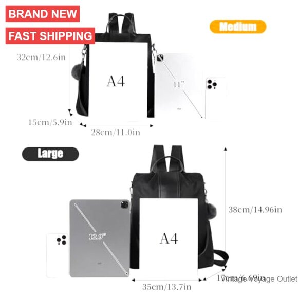 Waterproof Nylon Anti-Theft Travel Backpack with Multiple Pockets main image 6